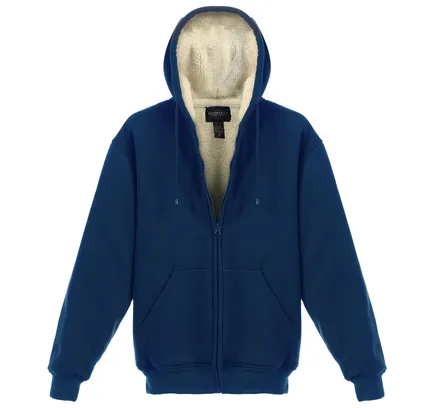 Chaqueta de Felpa Acolchada con Forro Sherpa para Hombre Gioberti