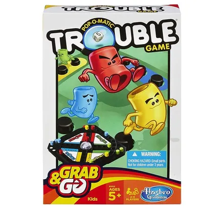 Juego de Hasbro Trouble Grab and Go (Tamaño de Viaje)