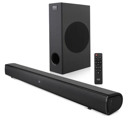 Sistema de Altavoz Digital de Barra de Sonido de Mesa Pyle 2.1