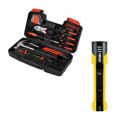 Linterna UltraBright Pursonic + Kit de Herramientas Casero 39 Piezas