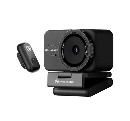 Combo de Cámara Web Hollyland Lyra UHD 4K de Streaming con Transmisor Microfónico Inalámbrico LARK A1