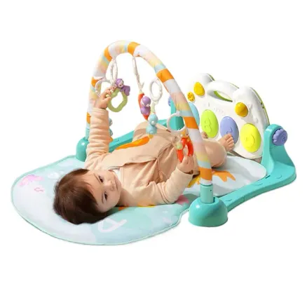 Caja de regalo Auby para recién nacidos, juguetes para bebés y niños pequeños, gimnasio de mono activo, piano de pies para bebé, regalo de luna llena