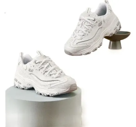 Zapatillas Skechers para mujer, Zapatillas de suela gruesa de otoño, Zapatillas Panda versátiles, Zapatillas casuales cómodas de suela suave para exteriores, 11959
