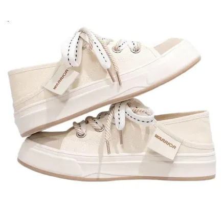 Zapatos de lona para mujer Huili, calzado casual de dos vías, D693G, beige/marrón