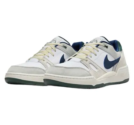 Zapatillas de Skateboarding NIKE NIKE para Hombre, Zapatillas acolchadas FULL FORCE LO, FZ3595-100, Blanco-Gris Tamaño 40.5