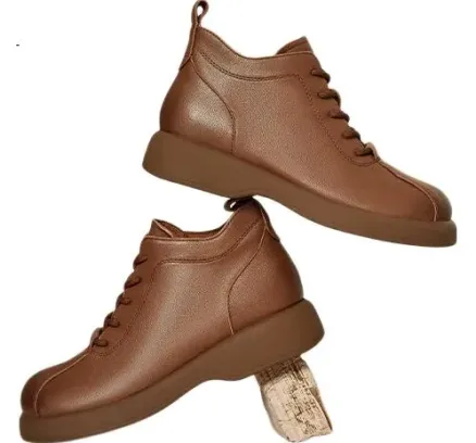 Botas para mujer TEENMIX, Botas cortas forradas de polar, Botas Martin versátiles de suela gruesa para mujer