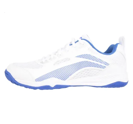 Zapatillas de Ping Pong Li-Ning para Hombre y Mujer, Zapatillas Deportivas, Zapatillas Especializadas de Ping Pong, Antideslizantes y Transpirables Whirlwind 2.0 Blanco Azul Tamaño 42