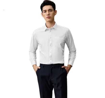 Camisa de manga larga HLA para hombres, camisa formal antibacteriana de negocios ligera de otoño para hombres, para el Año Nuevo Chino