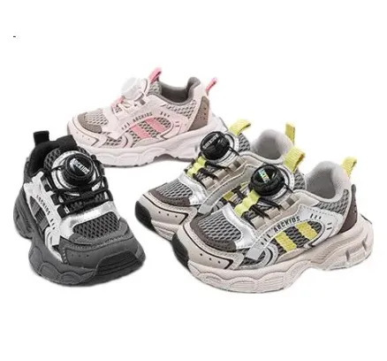 Zapatos de Running ABC KIDS para Niños y Niñas Otoño Transpirables Mesh Versátiles con Hebilla Giratorio Zapatos Casual de Moda