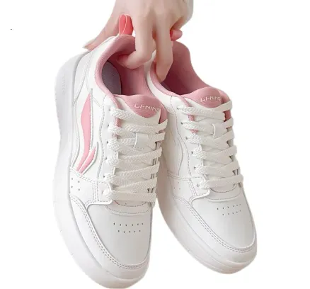 Zapatillas de Patinaje LI-NING para Mujer 2025 Otoño Invierno Nuevas Clásicos Versátiles Zapatillas Blancas Casual Deportivas de Alto Valor