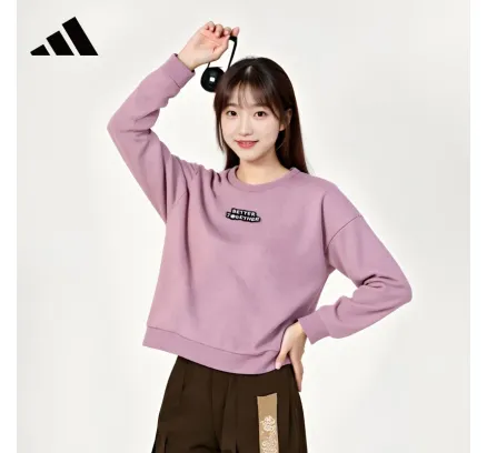 Suéter de capucha con cuello redondo para mujer Adidas HD7284 Rosa L