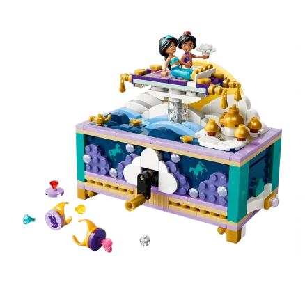 LEGO Disney 43295 Caja de Joyas de Jasmine Bloques de Construcción Juguetes para Niños Regalo de Cumpleaños Decoración para el Hogar
