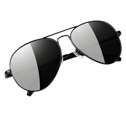 Gafas de sol polarizadas VEGOOS para hombres, estilo clásico de aviador, gafas de estilo ranurado, gafas de sol elegantes