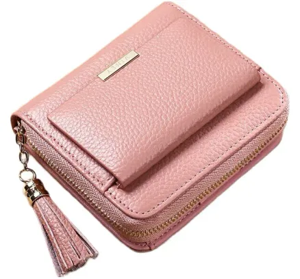 Cartera Corta de Mujer de Cuero de Grano Superior Viney