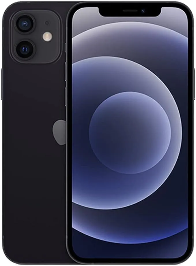 Apple iPhone 12, 128GB, Black - Fully Unlocked (Renewed)