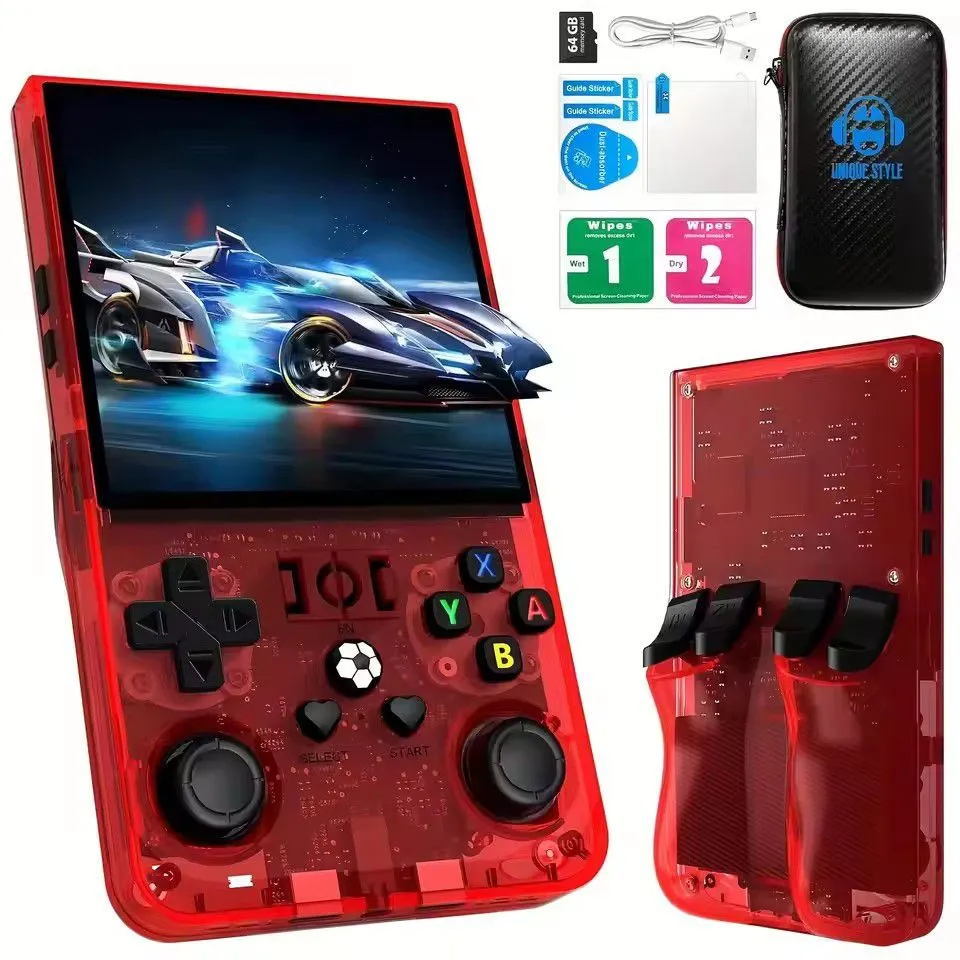 R36 max IPS 4.0 Linux System Portable Video Game Console