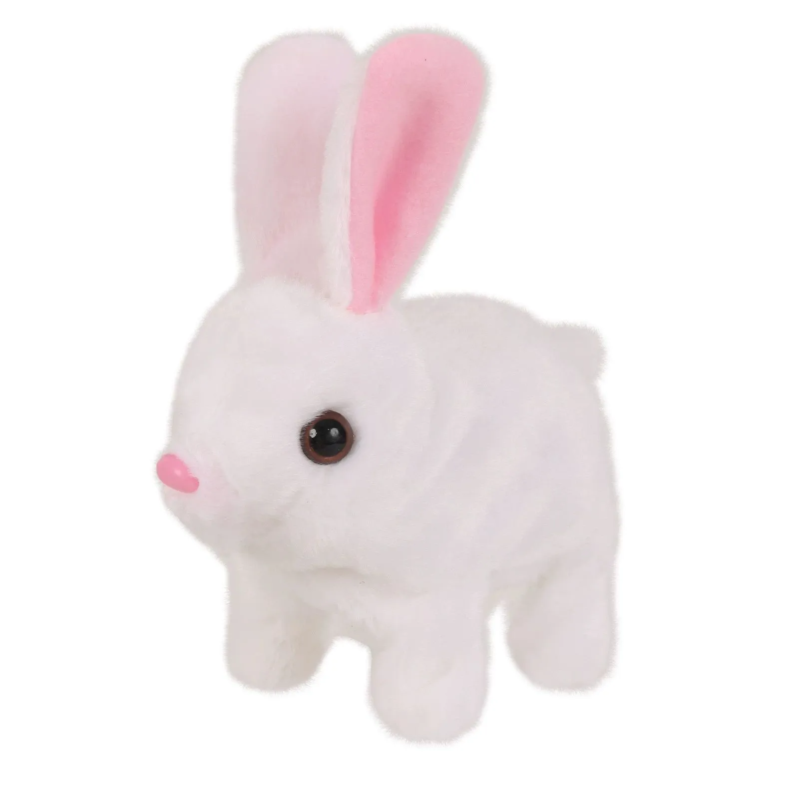 Bunby Realistic Bunny Toy - Interactive Jumping Bunny With Moving Ears, Brown