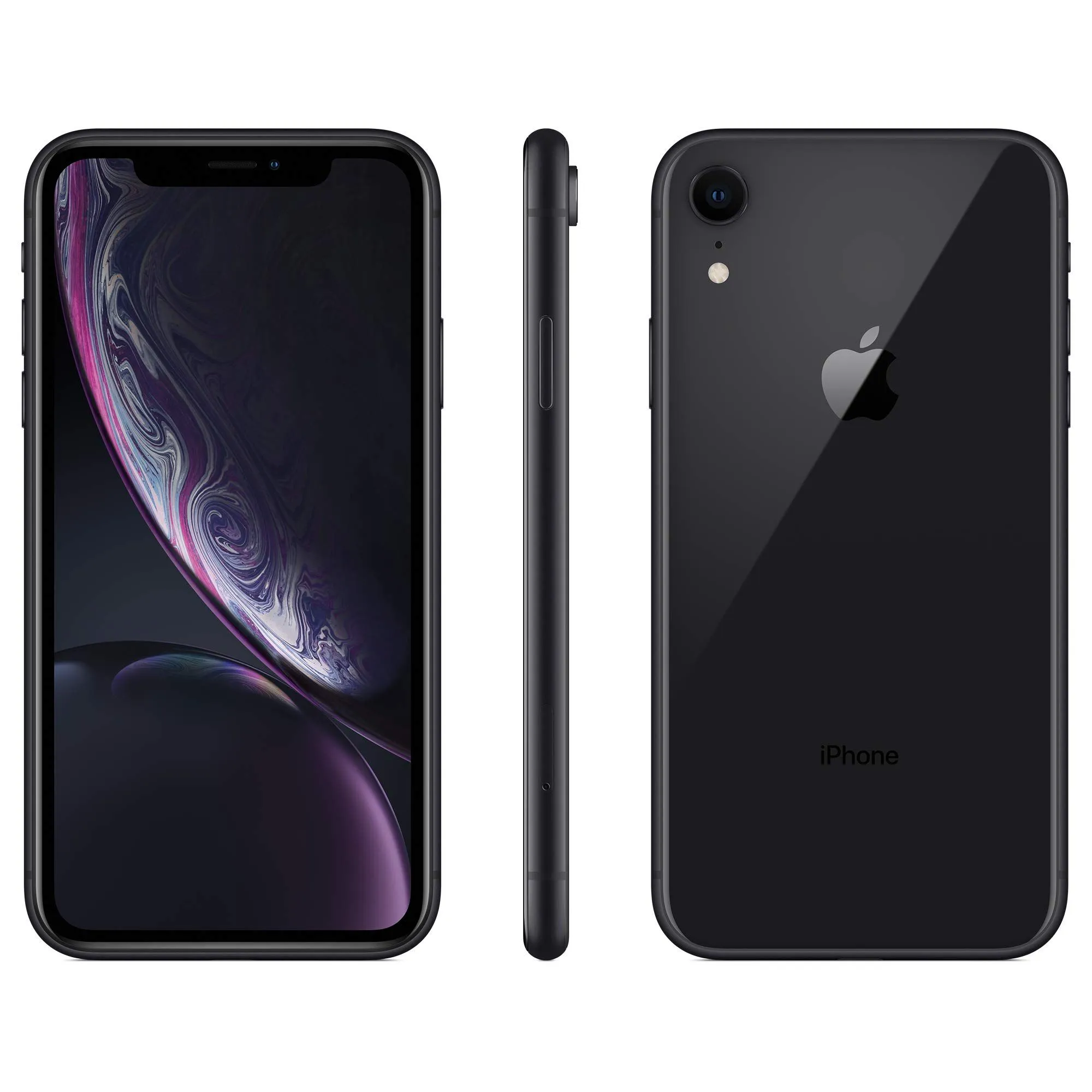 Apple iPhone XR,  US Version，64GB, Black- Unlocked (Renewed)