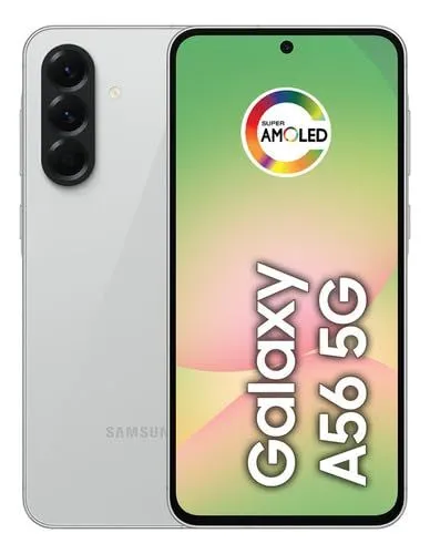 SAMSUNG Galaxy A56 5G Ai (International Model) (128GB + 8GB) International Version Unlocked SM-A566E/DS 6.6" 120Hz 50MP Triple (Awesome Light-Gray SM-A566EZAATPA)