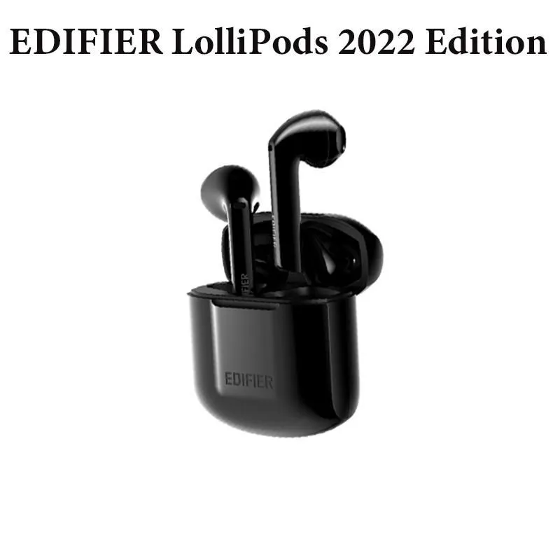 EDIFIER LolliPods 2022 version active noise reduction Bluetooth headset, ENC dual microphone call noise reduction, black