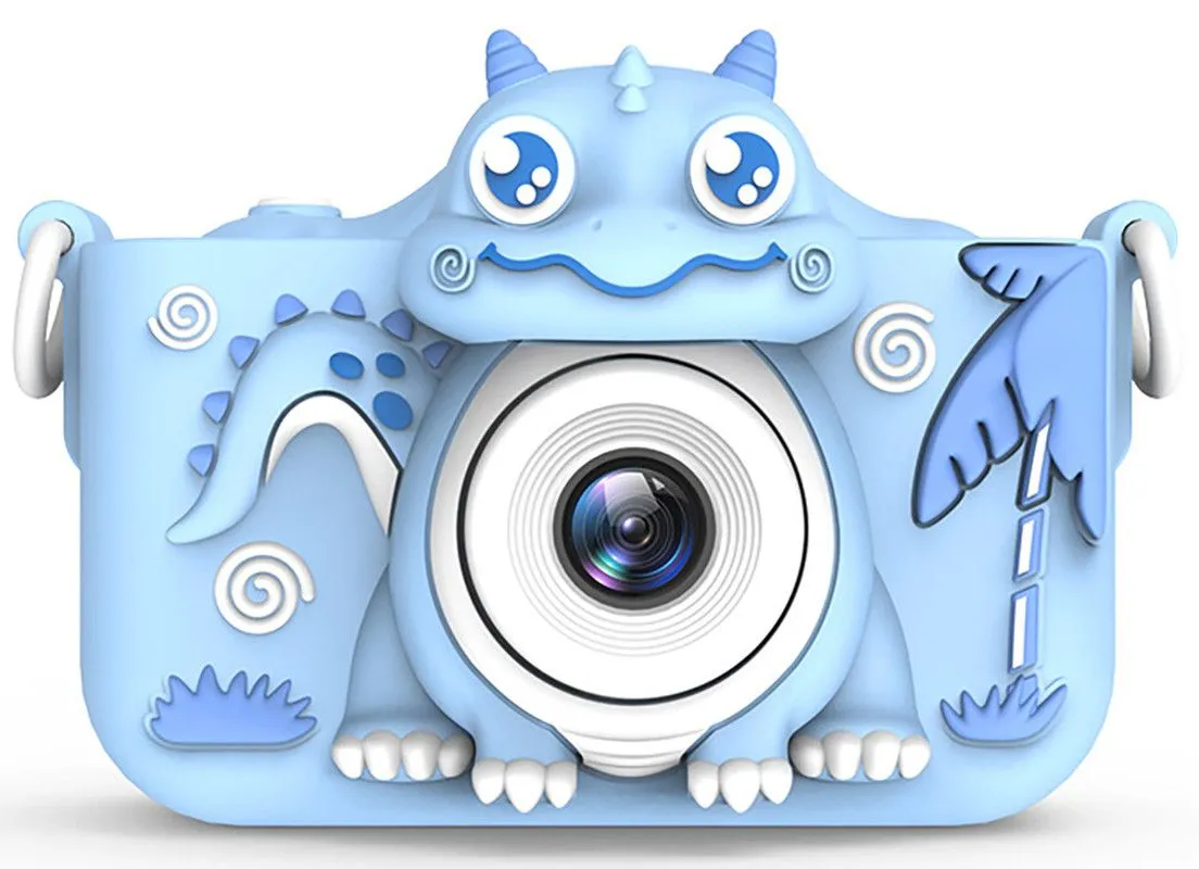 Cámara Digital para Niños Dinosaurio HD Mini Cámara 20 Megapixel (Azul)