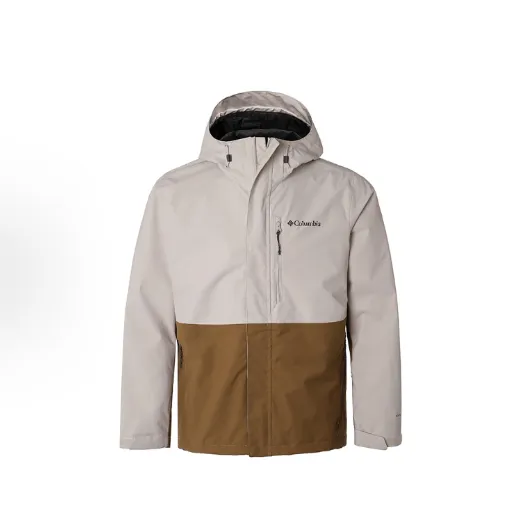 Columbia Hikebound2 Jacket with Logo Waterproof, Windproof, Wear-resistant and Warm Jacket for Men Brown-M