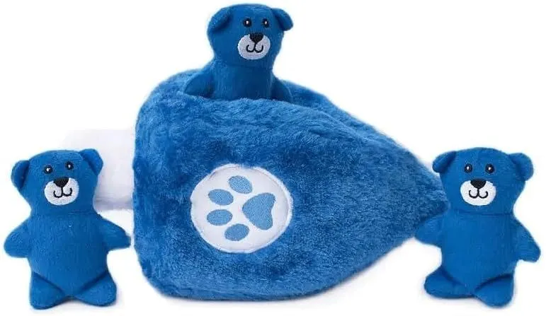 Hanukkah Dog Toys Chanukah Holiday Themed Soft Plush Squeaker Fun Kelev Play (10" Dreidel Burrow)