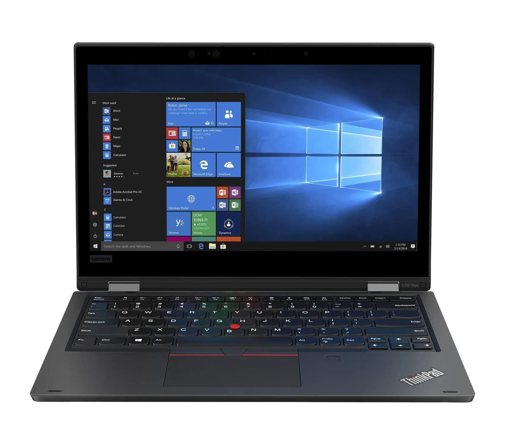 Lenovo ThinkPad L390 - Laptop de yoga de 13.3 pulgadas FHD 2 1, portátil y lápiz capacitivo, Core i5-8265, 8GB de RAM, 512 GB SSD, lector de huellas dactilares, Wi-Fi, CAM Windows 10 pro (renovado)